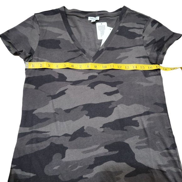 NWT Splendid Kate Camo V Neck Casual Soft Short Sleeve Tee Top Size XS - Picture 4 of 7